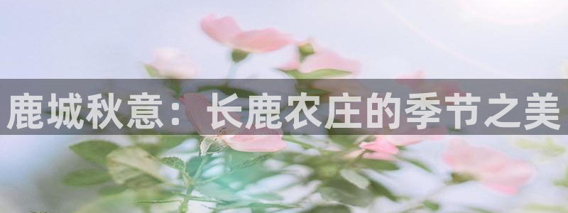 九游会招商：鹿城秋意：长鹿农庄的季节之美